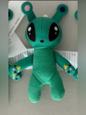 NWT IKEA Aftonsparv Green Alien Mini Plush 4” Soft Toy